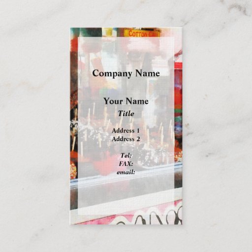 Customizable Candy Apples Business Cards