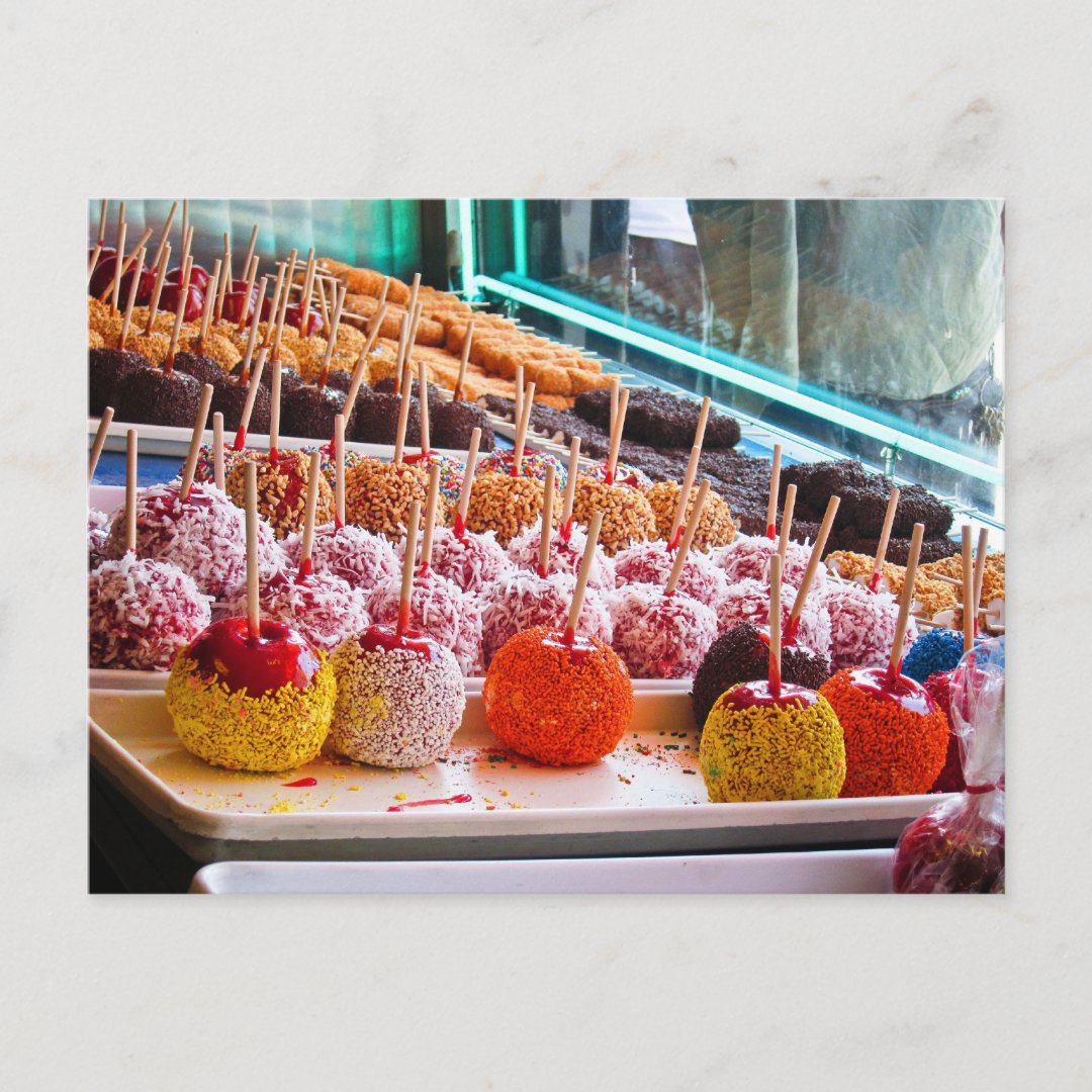 Candy Apples Coney Island, NYC Postcard Zazzle