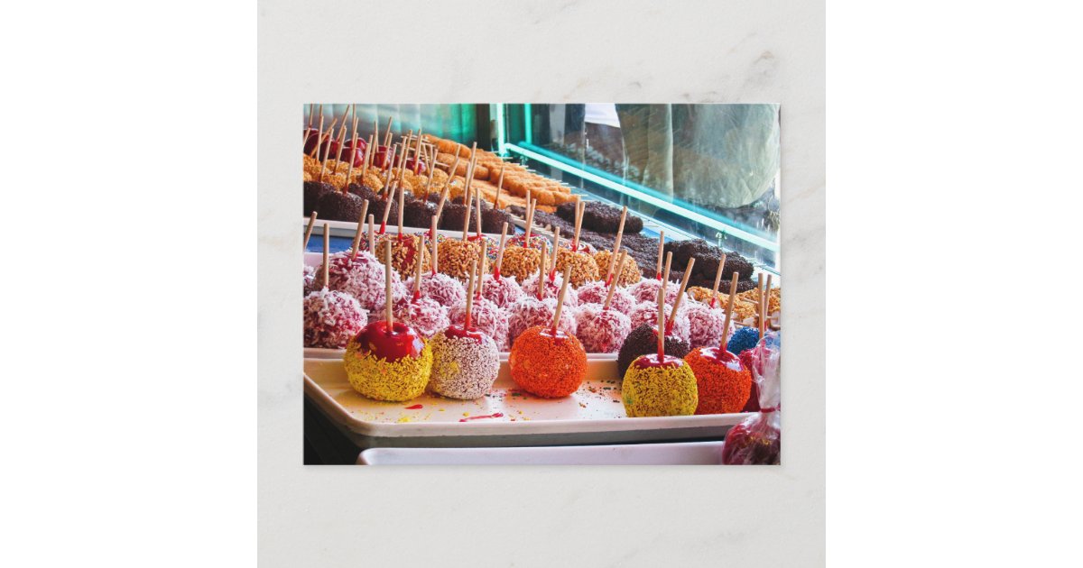 Candy Apples Coney Island, NYC Postcard Zazzle