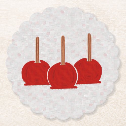 Candy Apples Paper Coaster