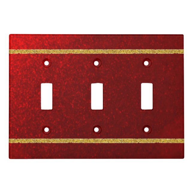 Candy Apples Red Gold Light Switch Cover (Front)