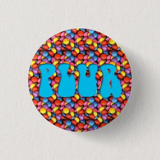 Candy Aqua "PLUR" Pin (Front)