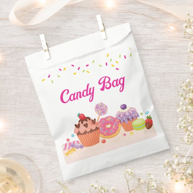 Candy Bag | Chocolate Bag | Bakery Bag | Donut Bag (Clipped)