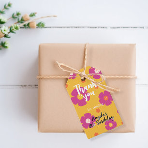Candy bag labels for Daisy Rainbow birthday