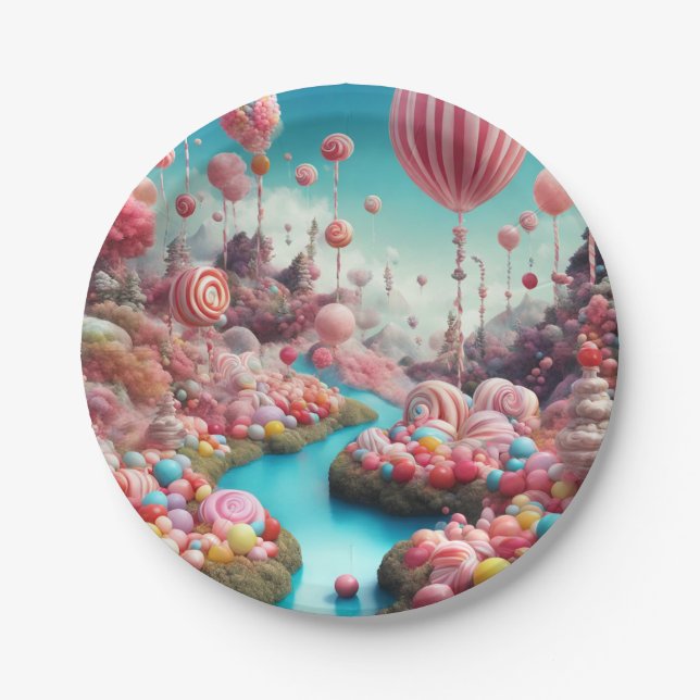 Candy Balloons Paper Plates (Front)