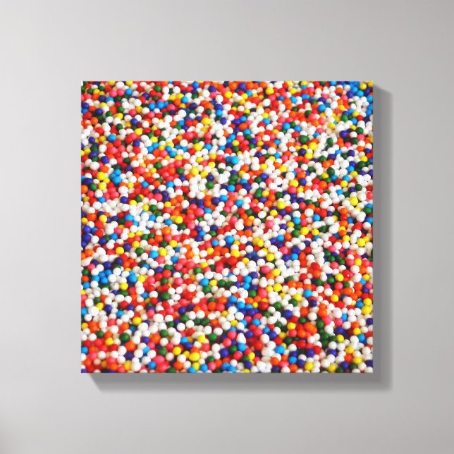 Candy Balls Rainbow Colors Canvas Print (Front)
