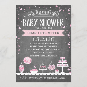 Candy Bar Baby Shower Invitation