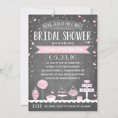 Candy Bar  Bridal Shower Invitation