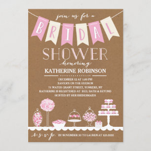 Candy Bar Bridal Shower Invitation