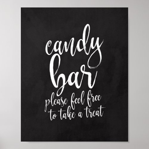 Candy Bar Chalkboard Script 8x10 Wedding Sign