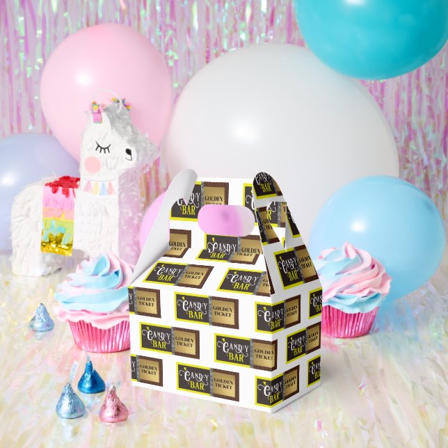 Candy Bar Golden Ticket Party Favor Boxes (Party)