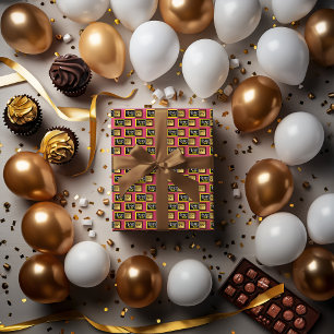 Candy Bar Golden Ticket Wrapping Paper