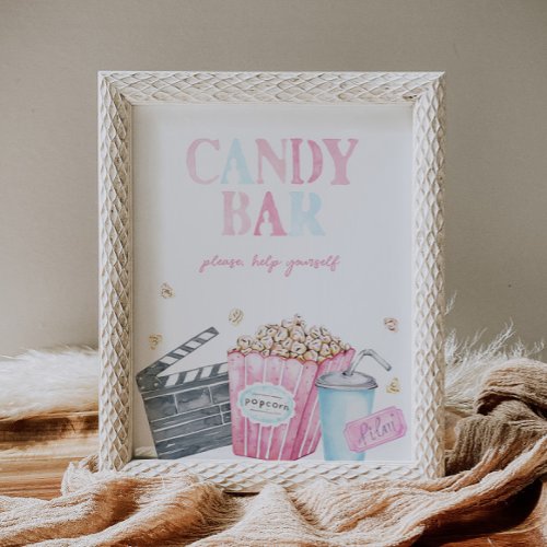Candy Bar Movie Party Sign  Digital or Printed