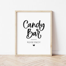 Candy Bar Party Favor Sign