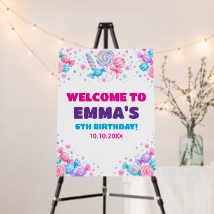 Candy Bar Sweet Shop Birthday Welcome Sign