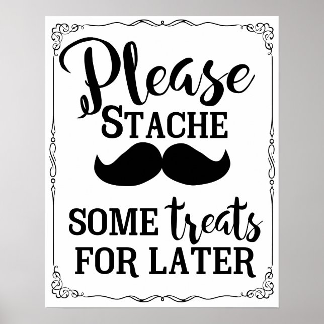 candy bar sweet table sign wedding black color (Front)