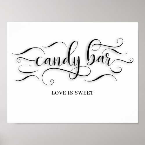 Candy Bar Wedding Day Sign