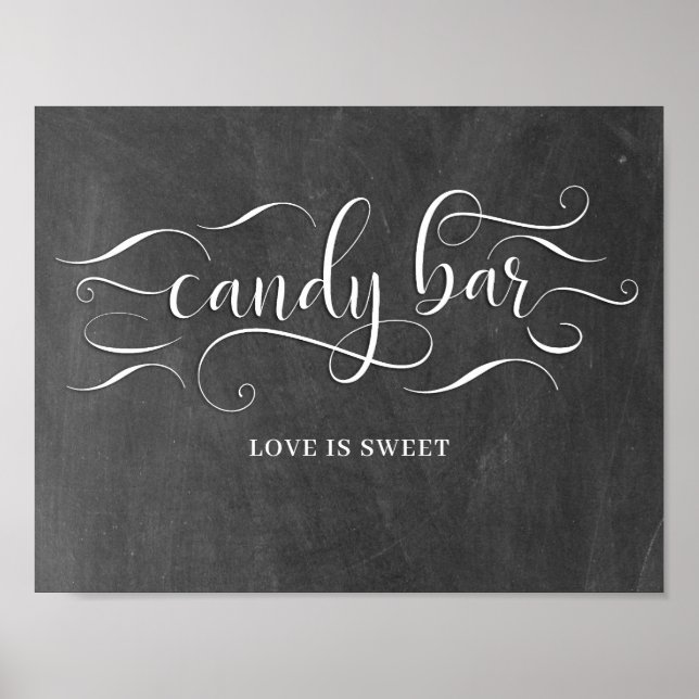Candy Bar Wedding Day Sign (Front)