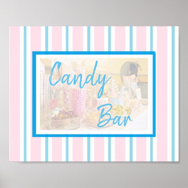 Candy Bar Wedding or Baby Shower Sign Poster (Front)