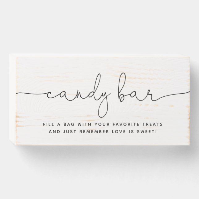 Candy Bar Wedding sign (Front Horizontal)