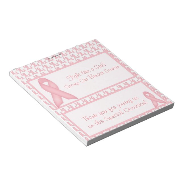 Candy Bar Wrapper Breast Cancer Survive Favor Notepad (Angled)