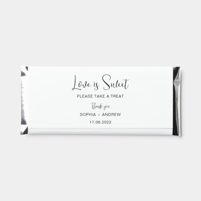 Candy Bar Wrapper Wedding Favor Labels (Back)