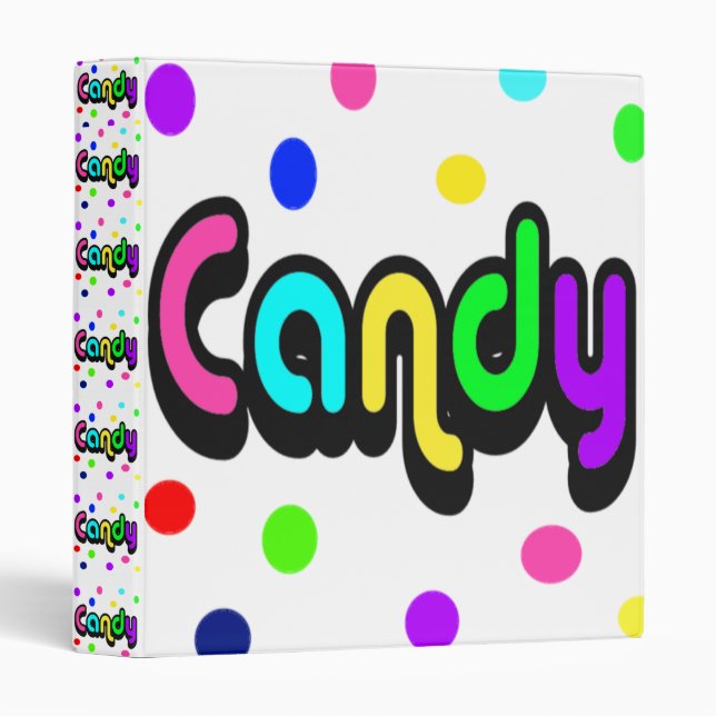 Candy-Binder 3 Ring Binder (Front/Spine)