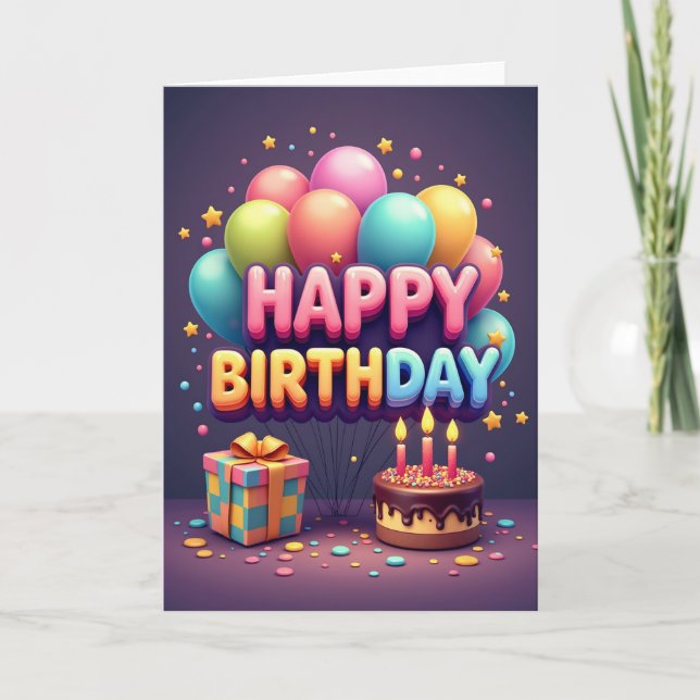 Candy Birthday Art Card (Front)