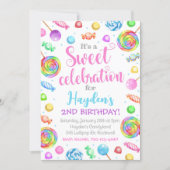 Candy Birthday Invitation, Candyland Invitation (Front)