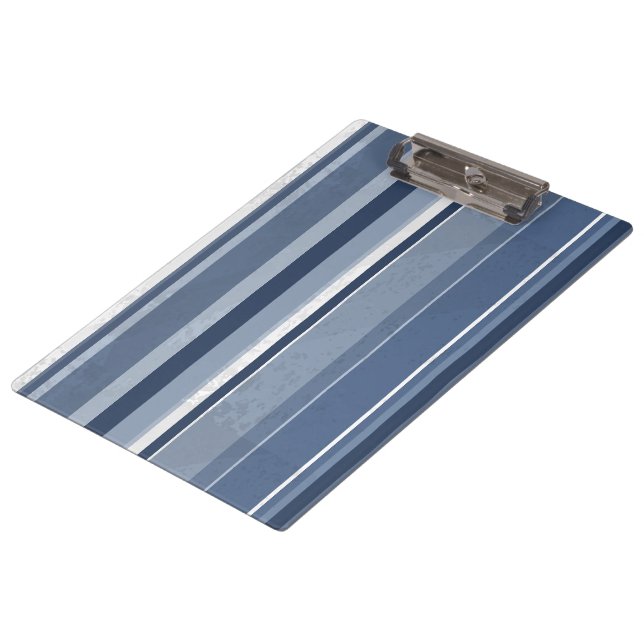 Candy Blue Stripes Clipboard (Angled)