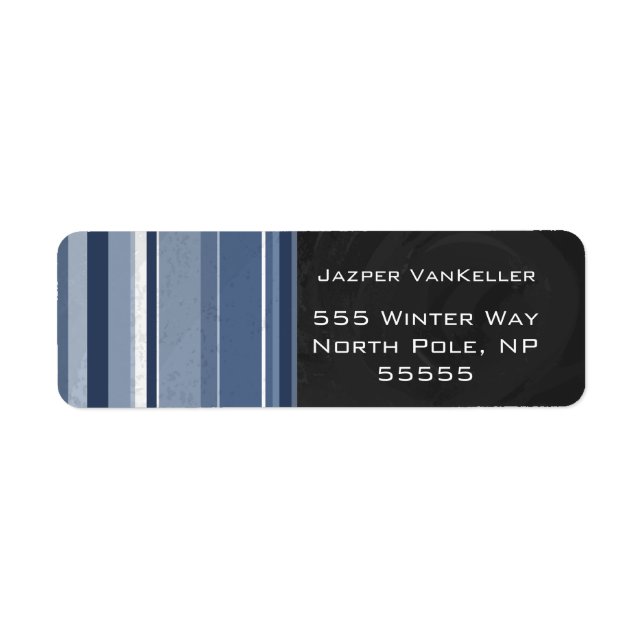 Candy Blue Stripes Label (Front)