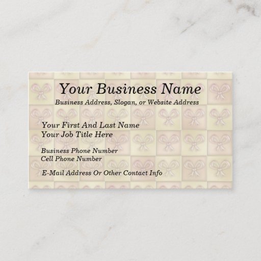 Customizable Candy Box Bows Business Cards