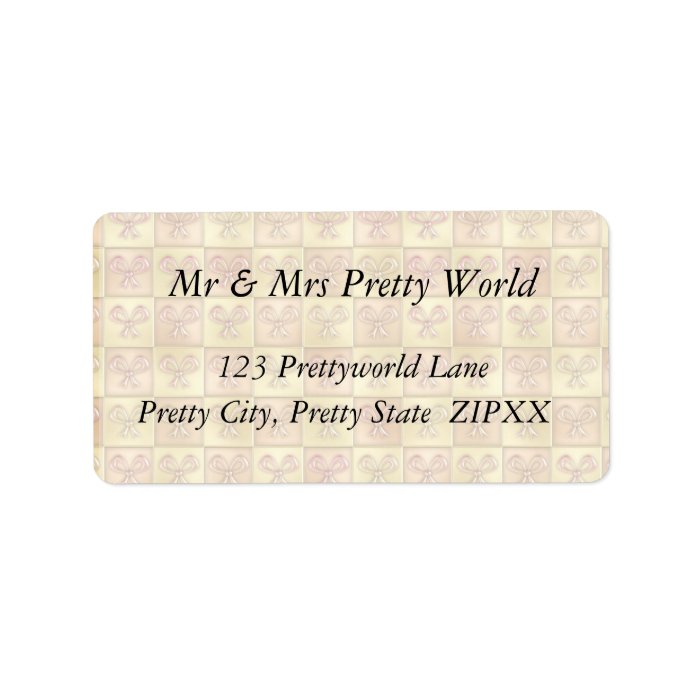 Candy Box Bows Personalized Address Labels