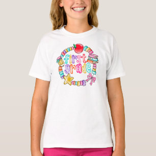 Candy Bracelet Colorful First Grade T-Shirt