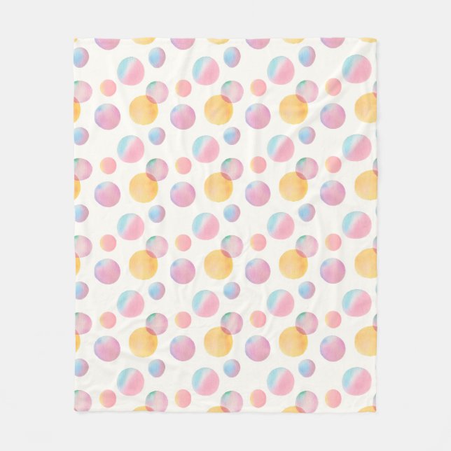 Candy Bubbles Cozy Fleece Blanket (Front)