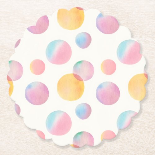 Candy Bubbles Paper Coaster