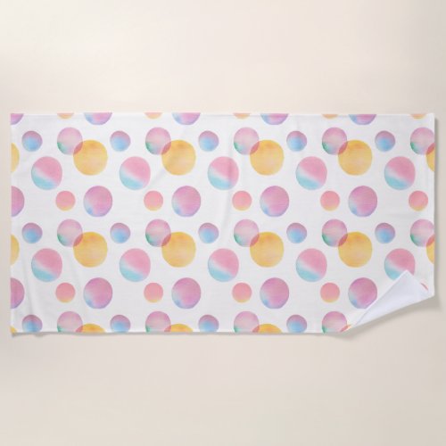 Candy Bubbles Vibrant Beach Towel