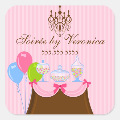 Candy Buffet and Dessert Table Square Sticker