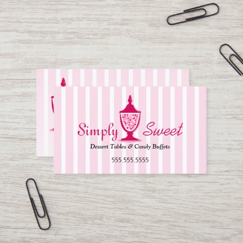 Candy Buffet and Dessert Tables Business Cards
