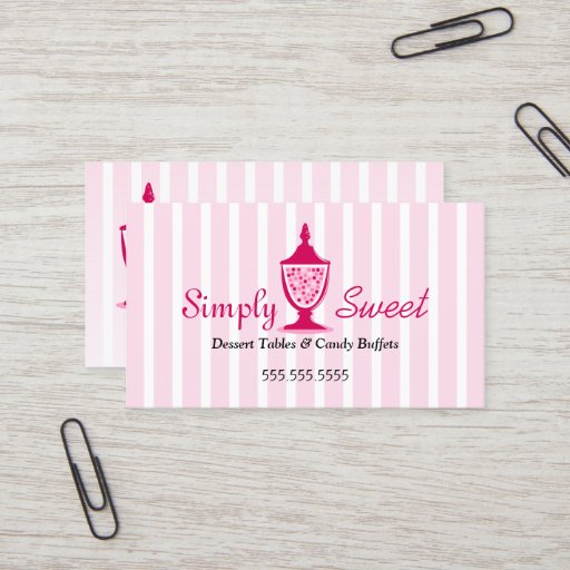 Customizable Candy Buffet and Dessert Tables Business Cards