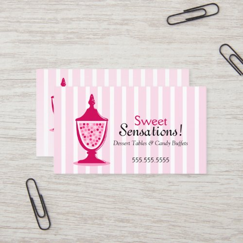 Candy Buffet and Dessert Tables Business Cards