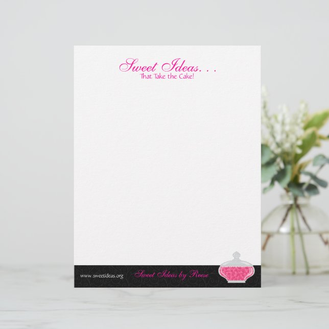 Candy Buffet and Dessert Tables Letterhead (Standing Front)