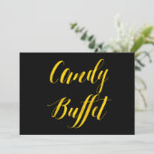 "Candy Buffet" Faux Gold Foil Chic Wedding Sign (Standing Front)