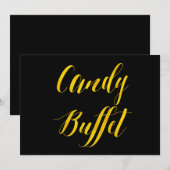 "Candy Buffet" Faux Gold Foil Chic Wedding Sign (Front/Back)
