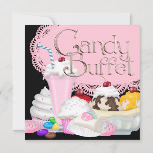 Candy Buffet Party Invitation Template