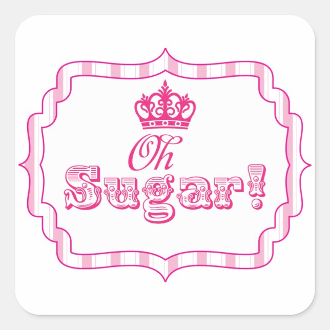 Candy Buffet Princess Party Favor Birthday Sticker (Front)