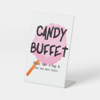 Candy Buffet Sign Cute Cotton Candy Party