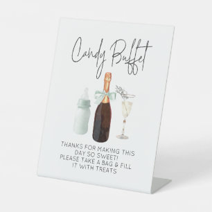 Candy Buffet Sign for Baby Shower Green