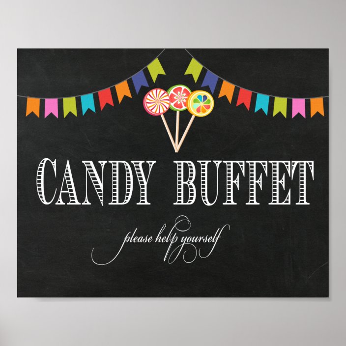 Candy Buffet Table Sign - 8x10- Candy Bar Sign | Zazzle.com