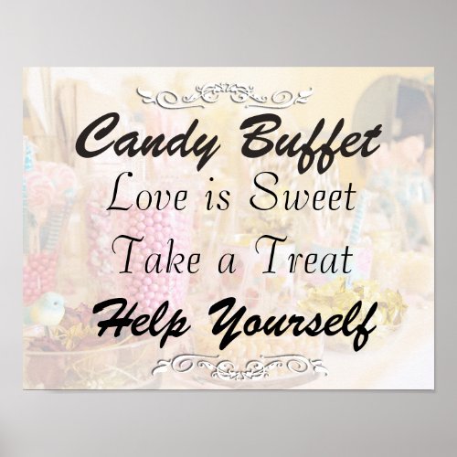 Candy Buffet Wedding or Baby Shower Sign